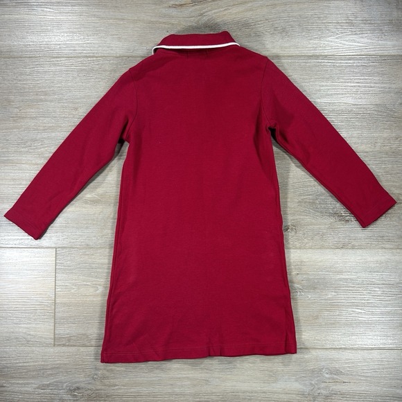 Ralph Lauren Girls Sz‎ 4 Red Classic Long Sleeve 100% Cotton Oxford Shirt Dress - Picture 3 of 8